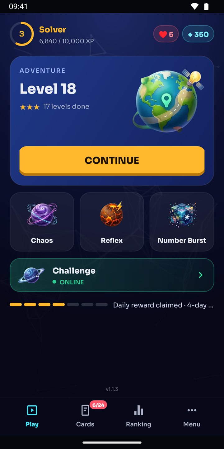 Main menu